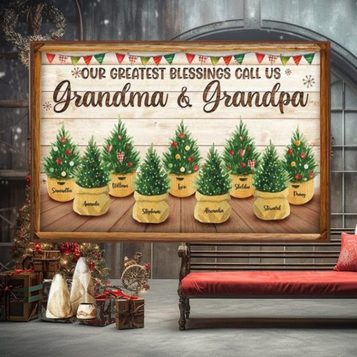 Grandkids   The Greatest Joy Of All   Personalized Horizontal Poster