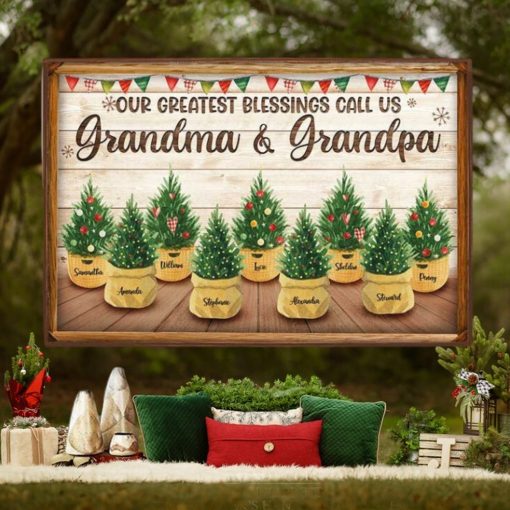 Grandkids   The Greatest Joy Of All   Personalized Horizontal Poster
