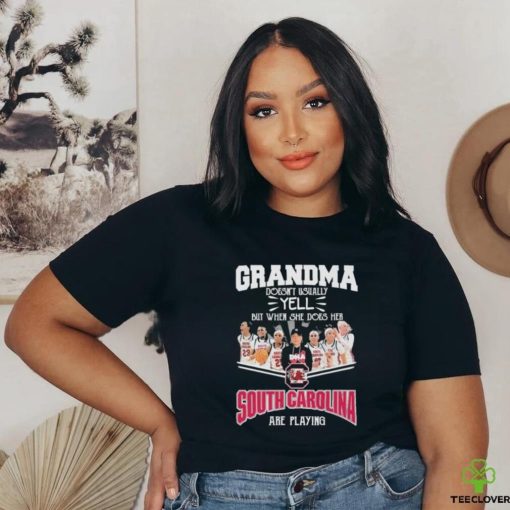 Grandma Doesn’t Usually Yell But When She Does Her South Carolina Gamecocks Basketball Are Playing Shirt