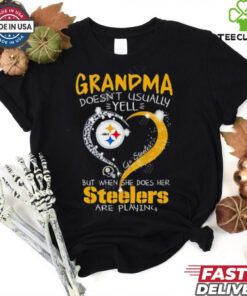 Grandma Doesn’t Usually Yell But When She Does Her Steelers Are Playing shirt