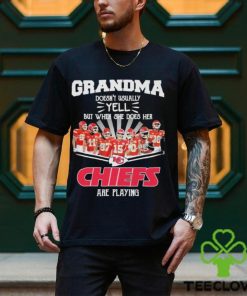 Grandma Doesn’t Usually yell but when she does her Kansas City Chiefs are playing Super Bowl LVII Shirt