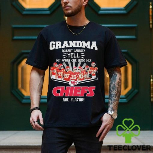 Grandma Doesn’t Usually yell but when she does her Kansas City Chiefs are playing Super Bowl LVII Shirt