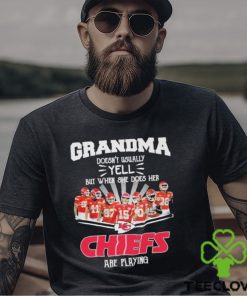 Grandma Doesn’t Usually yell but when she does her Kansas City Chiefs are playing Super Bowl LVII Shirt