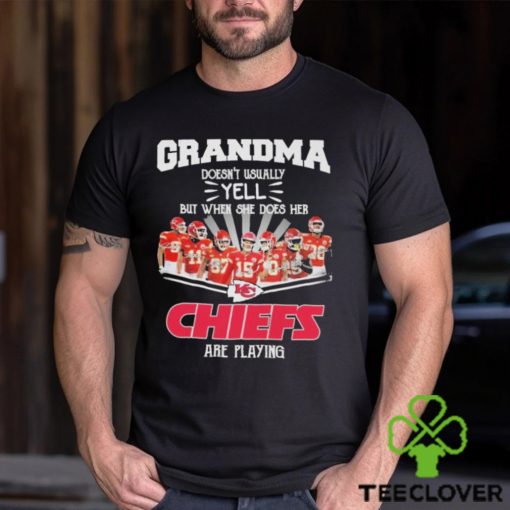 Grandma Doesn’t Usually yell but when she does her Kansas City Chiefs are playing Super Bowl LVII Shirt