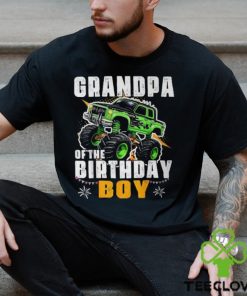 Grandpa Of The Birthday Boy Monster Truck Birthday Family T Shirt