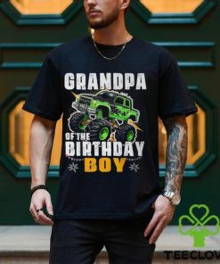 Grandpa Of The Birthday Boy Monster Truck Birthday Family T Shirt