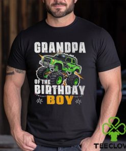 Grandpa Of The Birthday Boy Monster Truck Birthday Family T Shirt