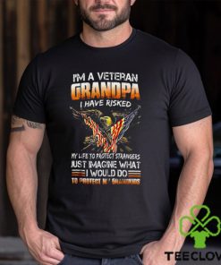 Grandpa Proud Vet Grandfather Fathers Day Tee