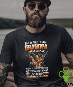 Grandpa Proud Vet Grandfather Fathers Day Tee