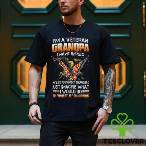 Grandpa Proud Vet Grandfather Fathers Day Tee