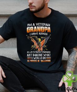 Grandpa Proud Vet Grandfather Fathers Day Tee