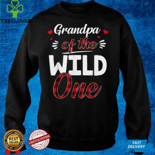 Grandpa of the Wild One Buffalo Plaid Lumberjack T Shirt hoodie, Sweater Shirt