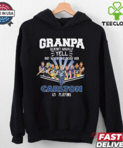Granpa doesn’t usually yell but when she does her Carlton FC is playing shirt