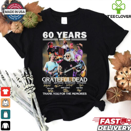 Grateful Dead 60 Years 1965 2025 Thank You For The Memories Signature Shirt