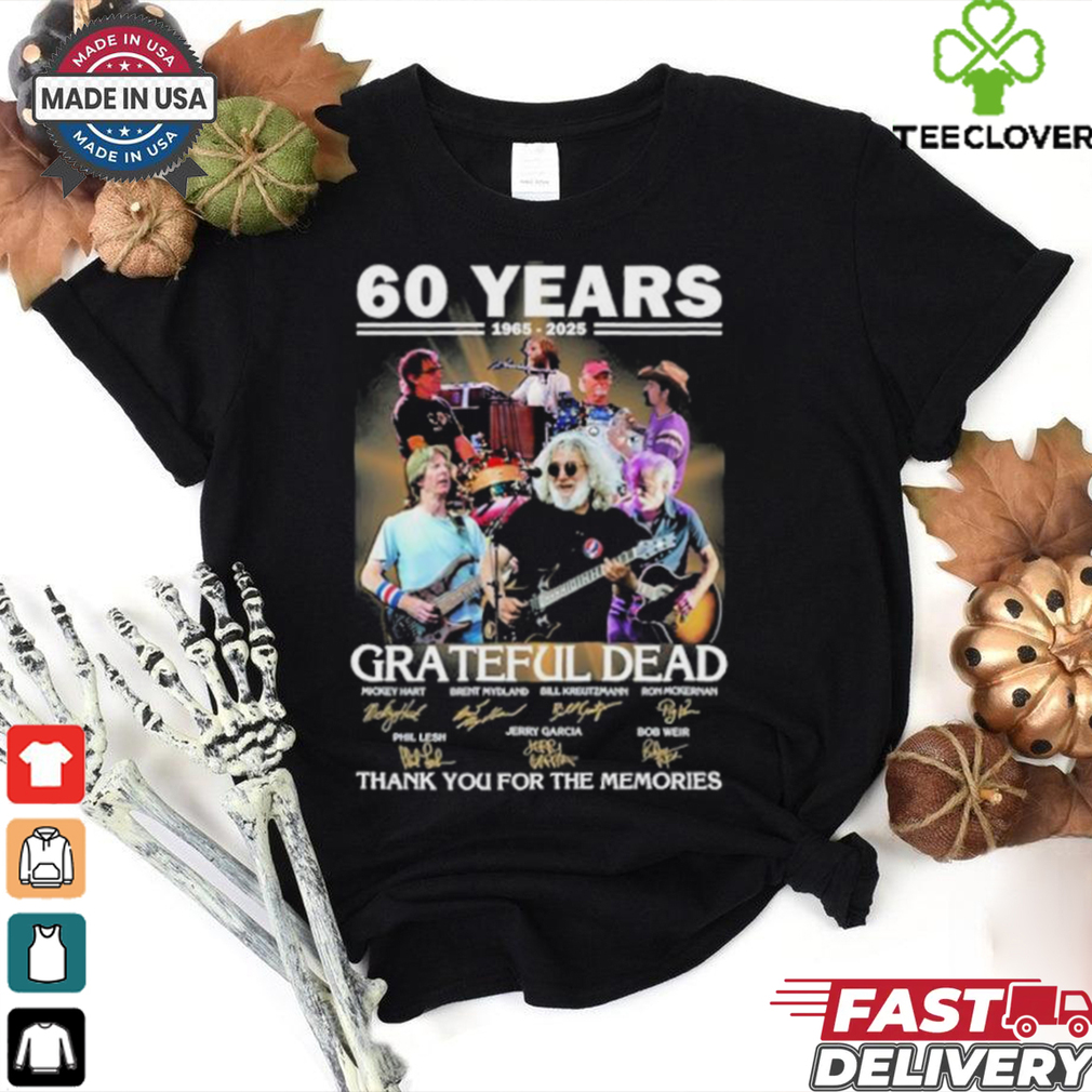 Grateful Dead 60 Years 1965 2025 Thank You For The Memories Signature Shirt Grateful Dead 60 Years 1965 2025 Thank You For The Memories Signature Shirt