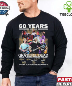Grateful Dead 60 Years 1965 2025 Thank You For The Memories Signature Shirt
