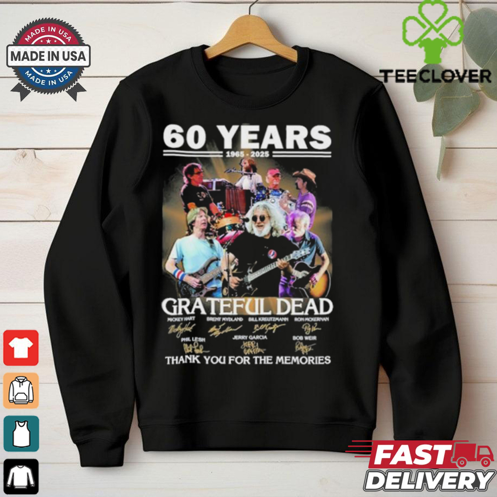 Grateful Dead 60 Years 1965 2025 Thank You For The Memories Signature Shirt Grateful Dead 60 Years 1965 2025 Thank You For The Memories Signature Shirt