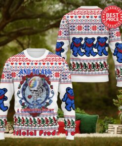 Grateful Dead And To All A Grateful Night Ugly Christmas Sweater