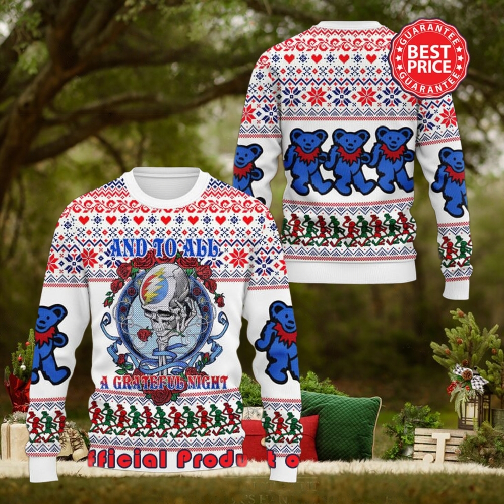 Grateful Dead And To All A Grateful Night Ugly Christmas Sweater Grateful Dead And To All A Grateful Night Ugly Christmas Sweater