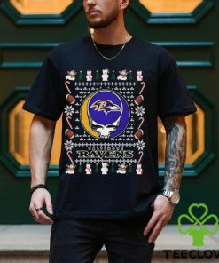 Grateful Dead Baltimore Ravens Ugly Christmas Shirt