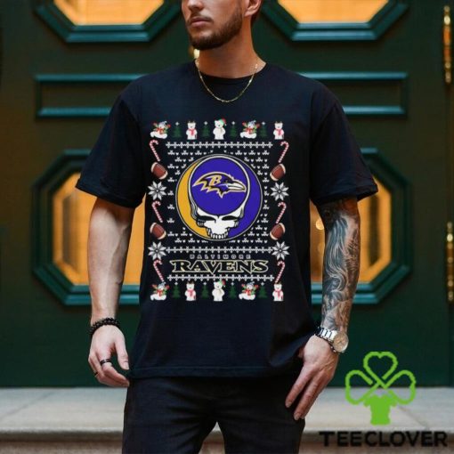 Grateful Dead Baltimore Ravens Ugly Christmas Shirt