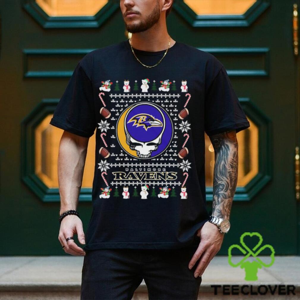 Grateful Dead Baltimore Ravens Ugly Christmas Shirt Grateful Dead Baltimore Ravens Ugly Christmas Shirt