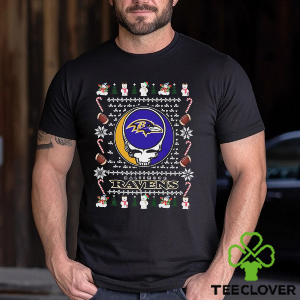 Grateful Dead Baltimore Ravens Ugly Christmas Shirt Grateful Dead Baltimore Ravens Ugly Christmas Shirt