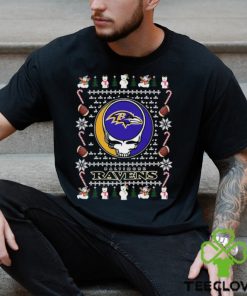 Grateful Dead Baltimore Ravens Ugly Christmas Shirt 2 Grateful Dead Baltimore Ravens Ugly Christmas Shirt