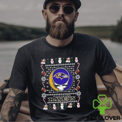 Grateful Dead Baltimore Ravens Ugly Christmas Shirt