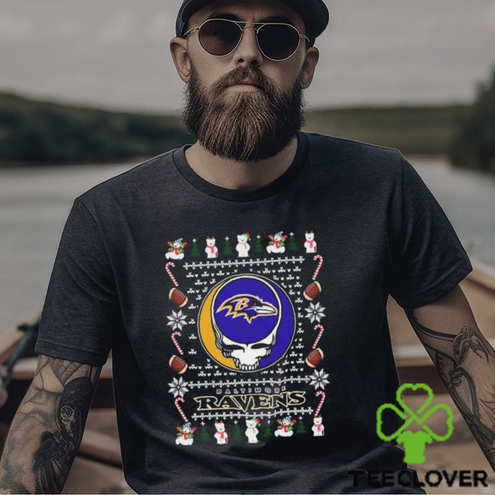 Grateful Dead Baltimore Ravens Ugly Christmas Shirt Grateful Dead Baltimore Ravens Ugly Christmas Shirt