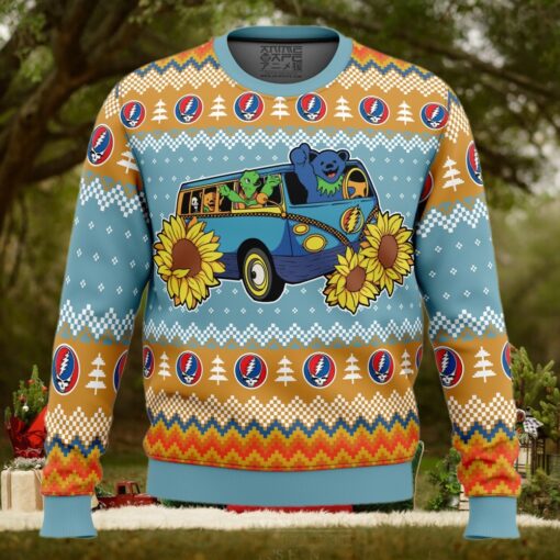 Grateful Dead Bus Grateful Dead Ugly Christmas Sweater