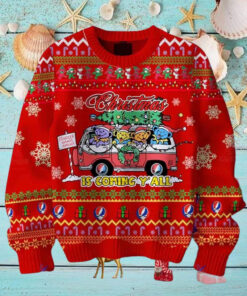 Grateful Dead Christmas Is Coming Yall Chirstmas Gifts 2024 Xmas For Family And Friends Ugly Sweater