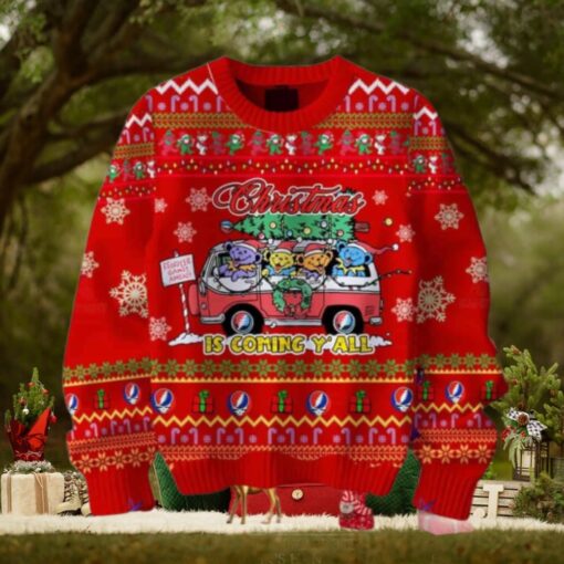 Grateful Dead Christmas Is Coming Yall Chirstmas Gifts 2024 Xmas For Family And Friends Ugly Sweater