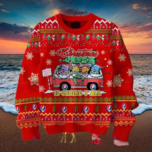 Grateful Dead Christmas Is Coming Yall Chirstmas Gifts 2024 Xmas For Family And Friends Ugly Sweater