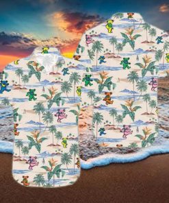 Grateful Dead Cute Dancing Bears Colors On The Beach 2024 Trendy Hawaiian Shirt
