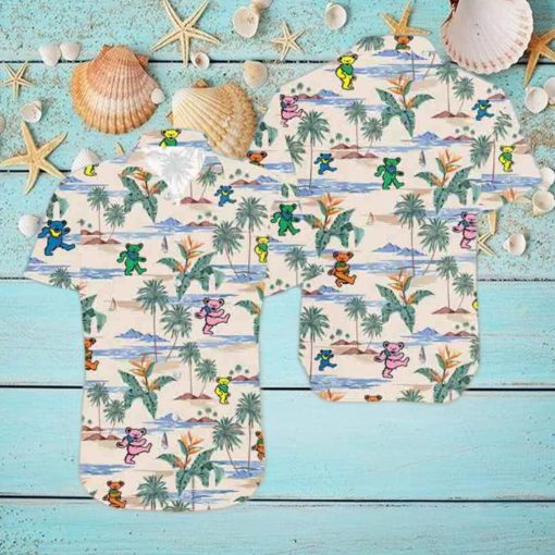 Grateful Dead Cute Dancing Bears Colors On The Beach 2024 Trendy Hawaiian Shirt