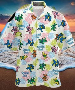 Grateful Dead Dancing Bears Hibiscus 2024 Trendy Hawaiian Shirt