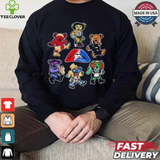 Grateful Dead Dancing Bears Lips style shirt