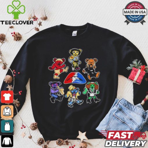 Grateful Dead Dancing Bears Lips style shirt