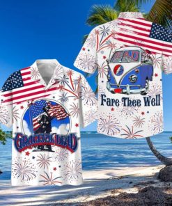 Grateful Dead Fare Thee Well Happy 4th Of July Hawaiian Shirt