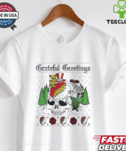 Grateful Dead Greeting Skelly Snowman Christmas 2024 t shirt