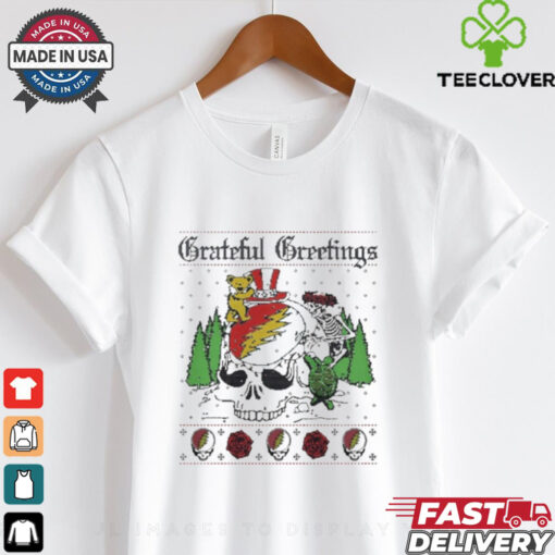 Grateful Dead Greeting Skelly Snowman Christmas 2024 t shirt