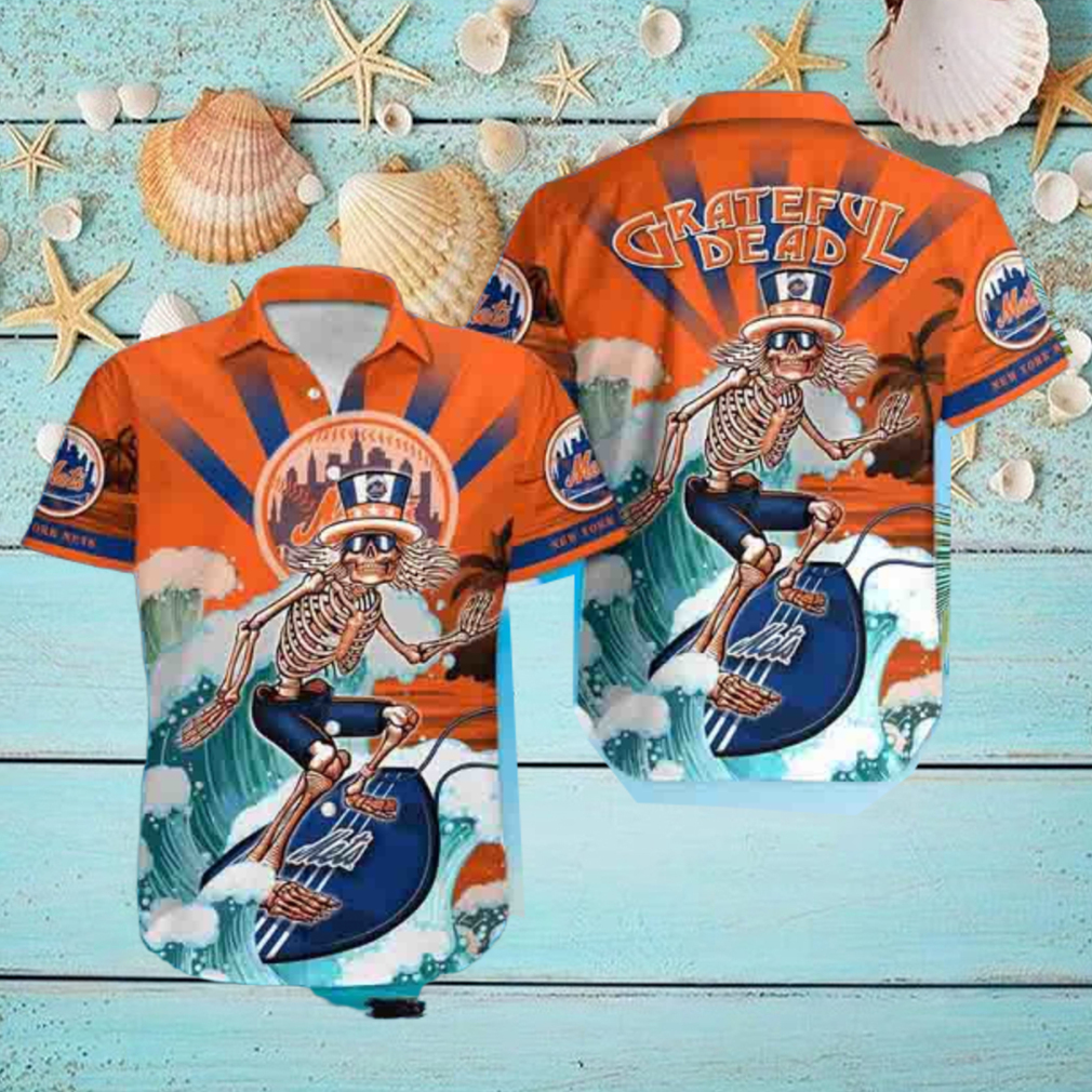 Grateful Dead MLB New York Mets 2024 Trendy Hawaiian Shirt Grateful Dead MLB New York Mets 2024 Trendy Hawaiian Shirt