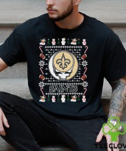 Grateful Dead New Orleans Saints Ugly Christmas Shirt 2 Grateful Dead New Orleans Saints Ugly Christmas Shirt