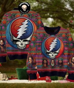 Grateful Dead Portrait Christmas Sweater Chirstmas Gifts 2024 Xmas For Family And Friends Ugly Sweater