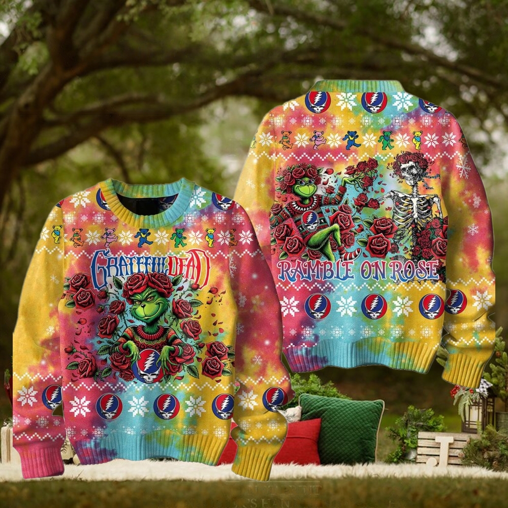 Grateful Dead Ramble On Rose Ugly Sweater Grateful Dead Ramble On Rose Ugly Sweater