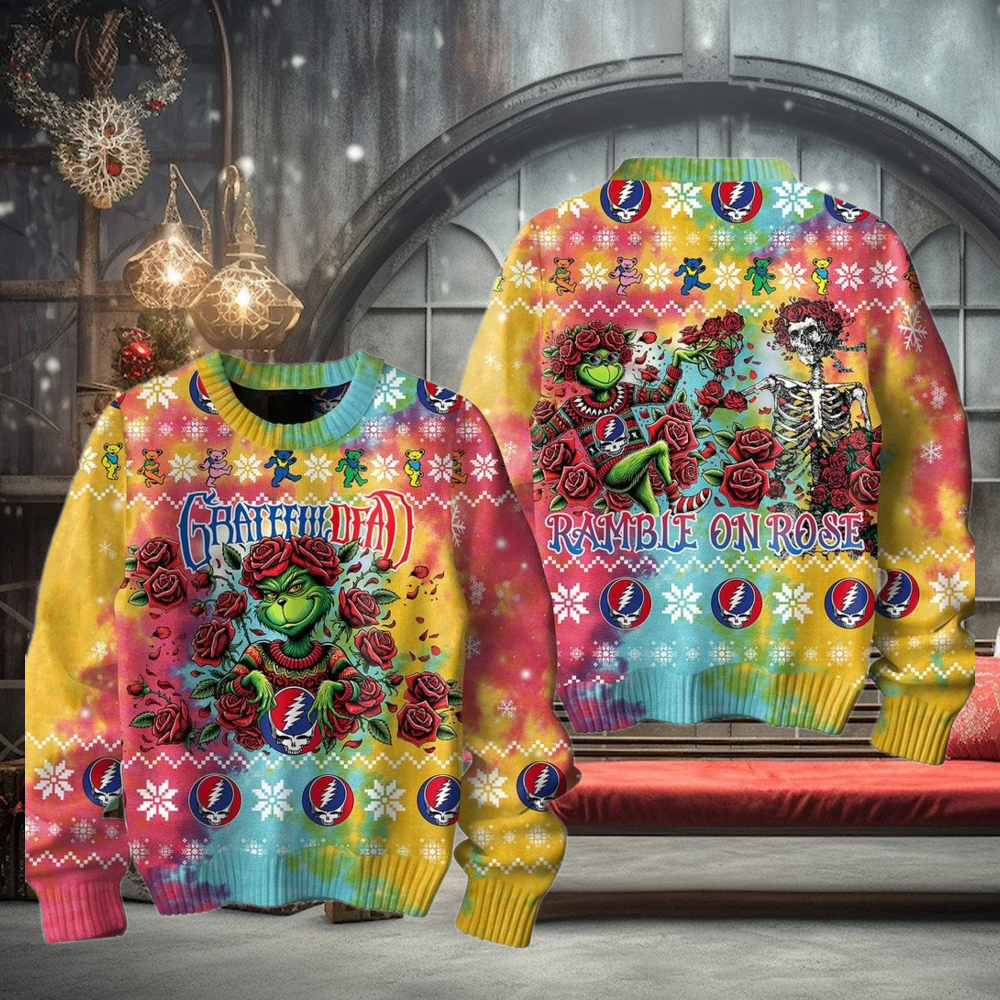 Grateful Dead Ramble On Rose Ugly Sweater Grateful Dead Ramble On Rose Ugly Sweater