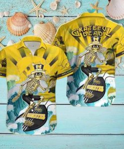 Grateful Dead Skeleton Surfing Iowa Hawkeyes 2024 Trendy Hawaiian Shirt