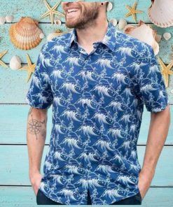 Grateful Dead Surfing Skeleton Blue And White 2024 Trendy Hawaiian Shirt