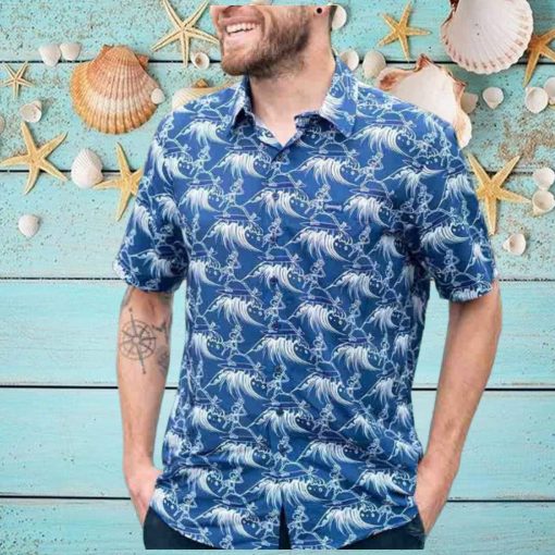 Grateful Dead Surfing Skeleton Blue And White 2024 Trendy Hawaiian Shirt